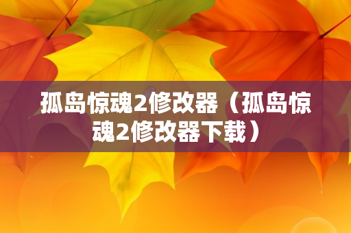 孤岛惊魂2修改器（孤岛惊魂2修改器下载）