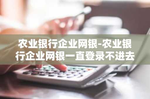 农业银行企业网银-农业银行企业网银一直登录不进去怎么办